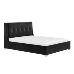Flair Artemis Kingsize Ottoman Bed with Cushioned Button Headboard Black Velvet - thumbnail 4
