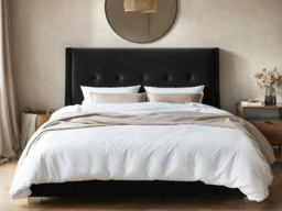 Flair Artemis Kingsize Ottoman Bed with Cushioned Button Headboard Black Velvet - thumbnail 2