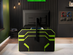 Recoil Alister Side Lift TV Ottoman Bed Black & Green Single - thumbnail 3