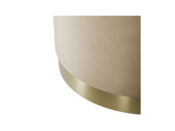 LPD Charles Armchair Beige Velvet With Lara Pouffe Beige Velvet - thumbnail 2