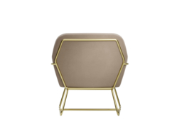 LPD Charles Armchair Beige Velvet With Lara Pouffe Beige Velvet - thumbnail 5