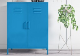 Novogratz Cache 2 Door Metal Locker Storage Cabinet-Orange - thumbnail 5