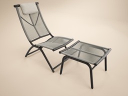 SOLACE+CO Esen Garden Lounge Chair with Footstool Dark Brown - thumbnail 3