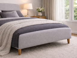 Time Living Geneva Fabric Bed Frame-Dark Grey-Kingsize - thumbnail 6