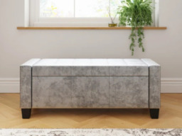 GFW Verona Crushed Velvet Ottoman Storage Bench-Grey - thumbnail 2