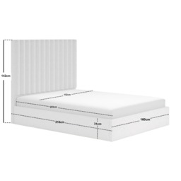 Flair Everley Kingsize Boucle Ottoman Bed Cream - thumbnail 7