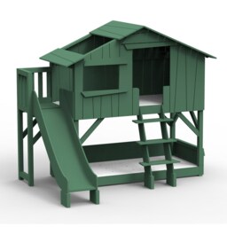 Mathy By Bols Treehouse Bunk Bed With Platform & Slide - thumbnail 7