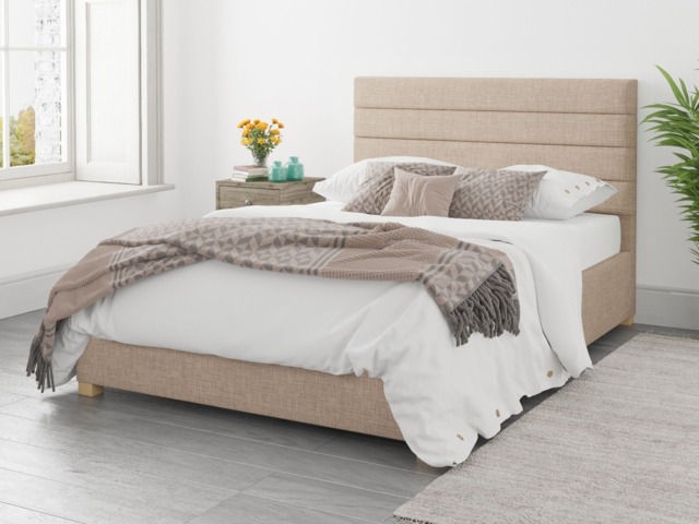 Aspire Kelly Ottoman Bed Malham Weave Mink - Single - image 1