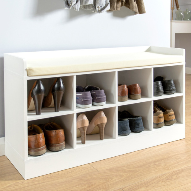 GFW Kempton Hallway Shoe Storage Bench -White - image 1