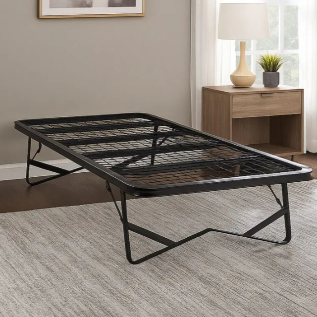 Wholesale Beds Foldable Skid Bed Frame Black Mesh - Small Double - image 1