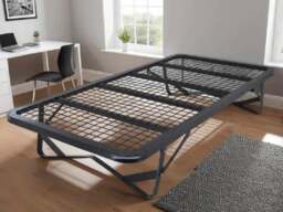 Wholesale Beds Foldable Skid Bed Frame Black Mesh - Small Double - thumbnail 2