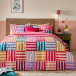 Furn Ana Stripe Duvet Cover Set -Single - thumbnail 1