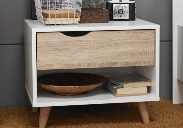 LPD Stockholm 1 Drawer Bedside - image 1
