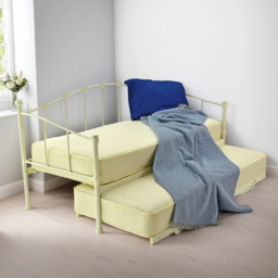 Wholesale Beds Paris Under Bed Roll Out Trundle Metal Frame Small Single - Ivory - thumbnail 1