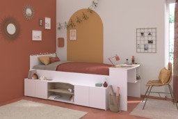 "Parisot Cleo Wooden Single Mid Sleeper Bed with Storage " - thumbnail 2
