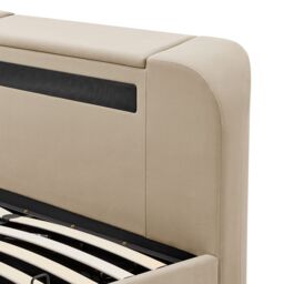 Koble Chevron Double Side-Lift Ottoman TV Bed Natural - thumbnail 3