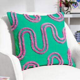 Heya Home Archie 45 x 45cm Tufted Polyester Filled Cushion-Turquoise