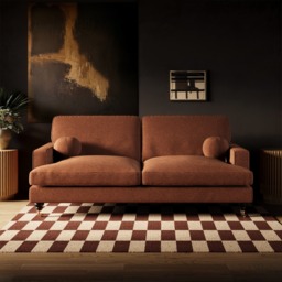SOLACE+CO Addison 3 Seater Sofa Burnt Orange Chenille