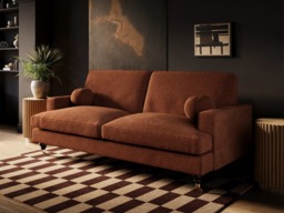 SOLACE+CO Addison 3 Seater Sofa Burnt Orange Chenille - thumbnail 2