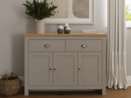 GFW Lancaster Large Sideboard Cabinet - Grey - thumbnail 5