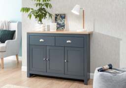GFW Lancaster Large Sideboard Cabinet - Grey - thumbnail 6