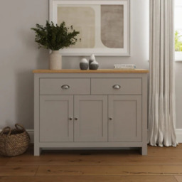 GFW Lancaster Large Sideboard Cabinet - Grey - thumbnail 1