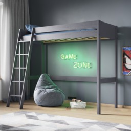 Noomi Tera Solid Wood High Sleeper Grey (FSC-Certified) - thumbnail 1