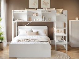 Flair Wizard L Shaped Triple Bunk Bed White - thumbnail 2