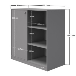 Flair Furnishings Wizard Junior High Sleeper Storage Station Grey - thumbnail 7