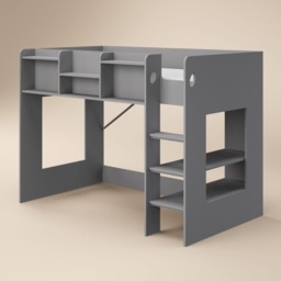 Flair Furnishings Wizard Junior High Sleeper Storage Station Grey - thumbnail 3