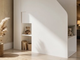 Flair Stepaside Staircase High Sleeper Workstation White - thumbnail 3
