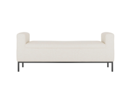LPD Serena Upholstered Bench Ivory Linen Blend - thumbnail 5