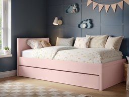 Flair Oli Single Wooden Bed with Drawers Pink - thumbnail 2