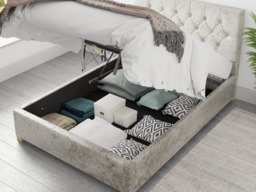 Aspire Olivier Ottoman Bed Mirazzi Velvet Pearl - Kingsize - thumbnail 4