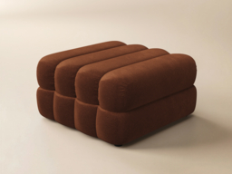 SOLACE+CO Halle Ottoman Storage Footstool Burnt Orange Chenille - thumbnail 5