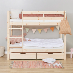 Hoppekids Shorty Bunkbed with Drawers Natural-Natural - thumbnail 6