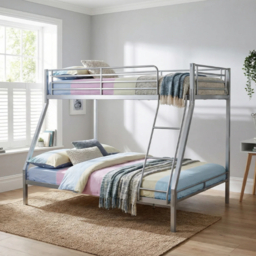 Wholesale Beds No Bolt Metal Triple Bunk Bed with Ladder - thumbnail 1