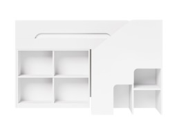 Flair Quinn Staircase Mid Sleeper Bed with Storage White - thumbnail 5