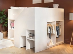 Flair Quinn Staircase Mid Sleeper Bed with Storage White - thumbnail 3