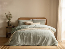 Yard Perrie Leaf Muslin Cotton Duvet Cover Set Forest-Double - thumbnail 2