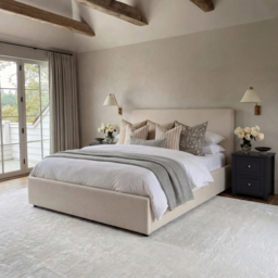 LPD Wilder Gas Lift Ottoman Storage Bed Antique White Kingsize