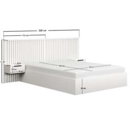 SOLACE+CO Taylor Kingsize Hotel Ottoman Bed with Side Tables White - thumbnail 6