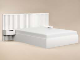 SOLACE+CO Taylor Kingsize Hotel Ottoman Bed with Side Tables White - thumbnail 4