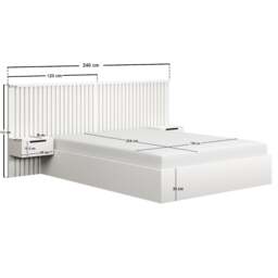 SOLACE+CO Taylor Kingsize Hotel Ottoman Bed with Side Tables White - thumbnail 7