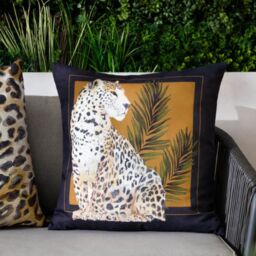 Paoletti Leopardis Cat 50 x 50cm Outdoor Polyester Cushion