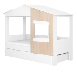 Flair Dreamland House Bed with Trundle White & Oak - thumbnail 4