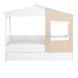 Flair Dreamland House Bed with Trundle White & Oak - thumbnail 5