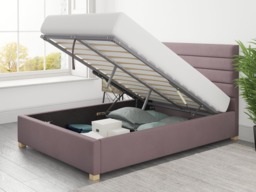 Aspire Kelly Ottoman Bed Plush Velvet Blush - Single - thumbnail 3