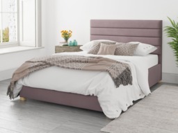 Aspire Kelly Ottoman Bed Plush Velvet Blush - Single - thumbnail 1