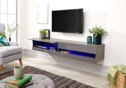 GFW Galicia Wall Mounted TV Unit With LED-Black - thumbnail 6